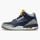 Jordan 3 Retro Michigan PE Svart/University Guld-Cement Grå Jordan Skor