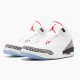 Jordan 3 Retro Free Throw Line White Cement Vit/Vit-Fire Röd-Svart Jordan Skor