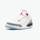 Jordan 3 Retro Free Throw Line White Cement Vit/Vit-Fire Röd-Svart Jordan Skor