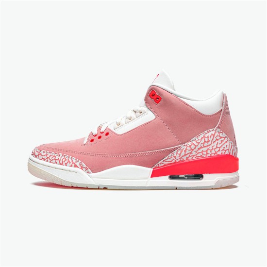 Jordan 3 Retro Rust Pink Sail/Rust Rosa-Vit-Crimson Jordan Skor