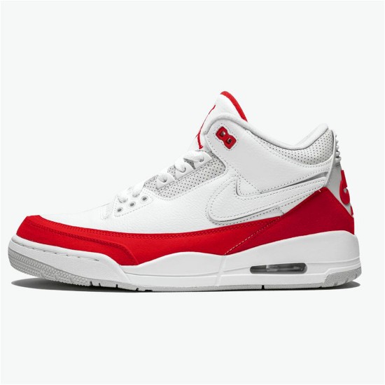 Jordan 3 Retro Tinker White University Red Vit/University Röd-Neutral Grå Jordan Skor