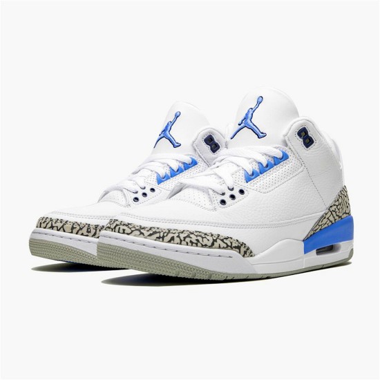 Jordan 3 Retro UNC (2020) Vit/Valor Blå-Tech Grå Jordan Skor