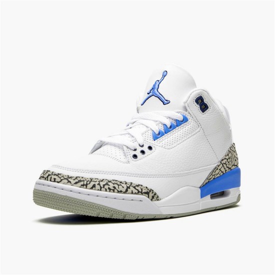 Jordan 3 Retro UNC (2020) Vit/Valor Blå-Tech Grå Jordan Skor