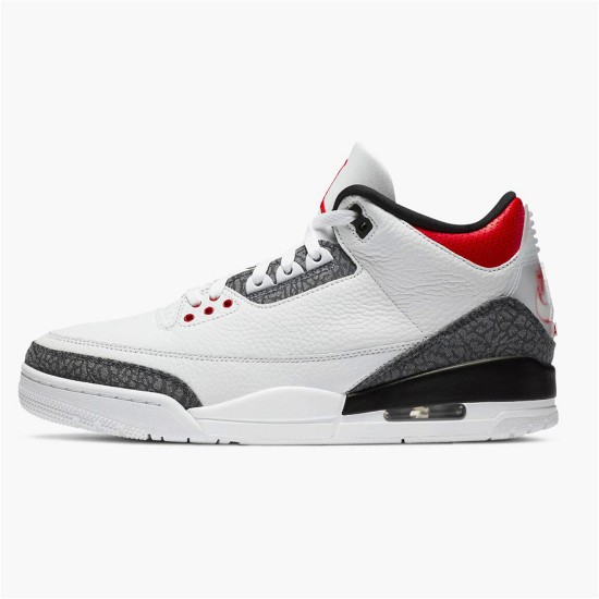 Jordan 3 Retro SE-T CO JP Fire Red Denim Vit/Fire Röd-Svart Jordan Skor