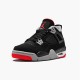 Jordan 4 Retro Bred (2019) Svart/Fire Röd-Cement Grå-Summit Vit Jordan Skor