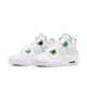 Jordan 4 Retro Metallic Green Vit/Metallic Silver-Pine Grön Jordan Skor