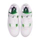 Jordan 4 Retro Metallic Green Vit/Metallic Silver-Pine Grön Jordan Skor