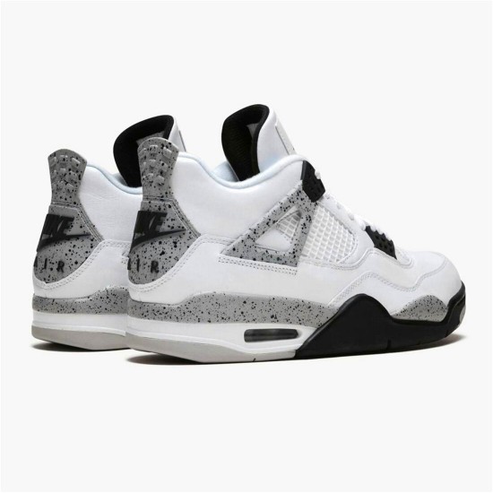 Jordan 4 Retro White Cement (2016) Vit/Fire Röd-Svart-Tech Grå Jordan Skor