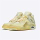 Jordan 4 Retro Off-White Sail Sail/Muslin-Vit-Svart Jordan Skor