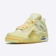 Jordan 4 Retro Off-White Sail Sail/Muslin-Vit-Svart Jordan Skor