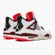 Jordan 4 Retro Flight Nostalgia Vit/Svart-Bright Crimson-Pale Citron Jordan Skor