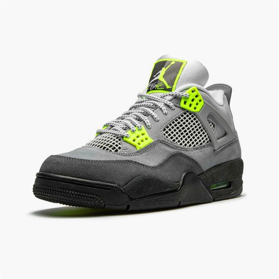 Jordan 4 Retro SE 95 Neon Cool Grå/Volt-Wolf Grå-Anthracite Jordan Skor