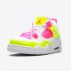 Jordan 4 Retro White Lemon Pink Vit/Lemon Venom-Rosa Blast Jordan Skor