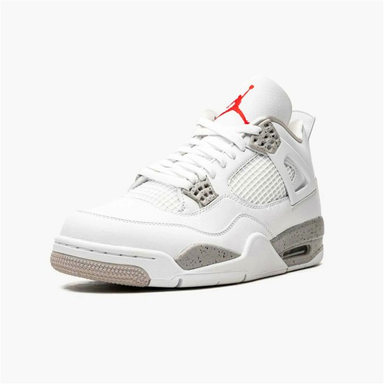 Jordan 4 Retro White Oreo (2021) Vit/Tech Grå-Svart-Fire Röd Jordan Skor