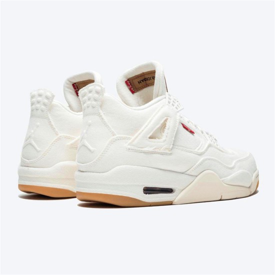 Jordan 4 Retro Levi's White (Levi's Tag) Vit/Vit-Vit Jordan Skor