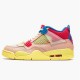 Jordan 4 Retro Union Guava Ice Guava Ice/Light Bone-Brigade Blå-Light Fusion Röd Jordan Skor