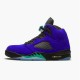 Jordan 5 Retro Alternate Grape Grape Ice/New Emerald-Svart Jordan Skor