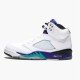 Jordan 5 Retro Grape (2013) Vit/Emerald-New Grape-Ice Blå Jordan Skor