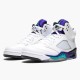 Jordan 5 Retro Grape (2013) Vit/Emerald-New Grape-Ice Blå Jordan Skor