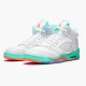 Jordan 5 Retro Light Aqua Vit/Crimson Pulse-Light Aqua-Svart Jordan Skor