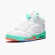 Jordan 5 Retro Light Aqua Vit/Crimson Pulse-Light Aqua-Svart Jordan Skor