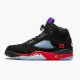 Jordan 5 Retro Top 3 Svart/Fire Röd-Grape Ice-New Emerald Jordan Skor