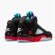 Jordan 5 Retro Top 3 Svart/Fire Röd-Grape Ice-New Emerald Jordan Skor