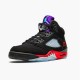 Jordan 5 Retro Top 3 Svart/Fire Röd-Grape Ice-New Emerald Jordan Skor