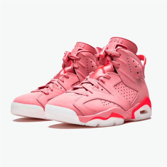 Jordan 6 Retro Aleali May Rust Rosa/Bright Crimson Jordan Skor