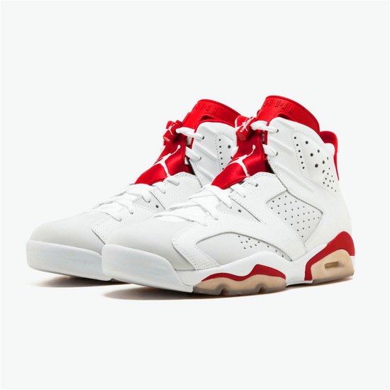 Jordan 6 Retro Alternate Hare Vit/Gym Röd-Pure Platina Jordan Skor