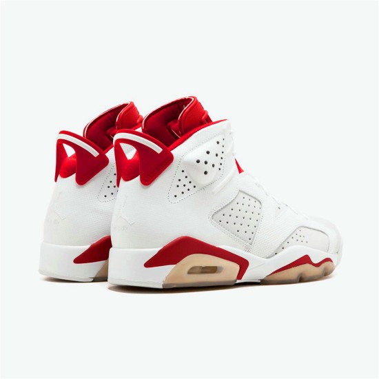 Jordan 6 Retro Alternate Hare Vit/Gym Röd-Pure Platina Jordan Skor