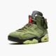 Jordan 6 Retro Travis Scott Medium Oliv/Svart-Sail-University Röd Jordan Skor